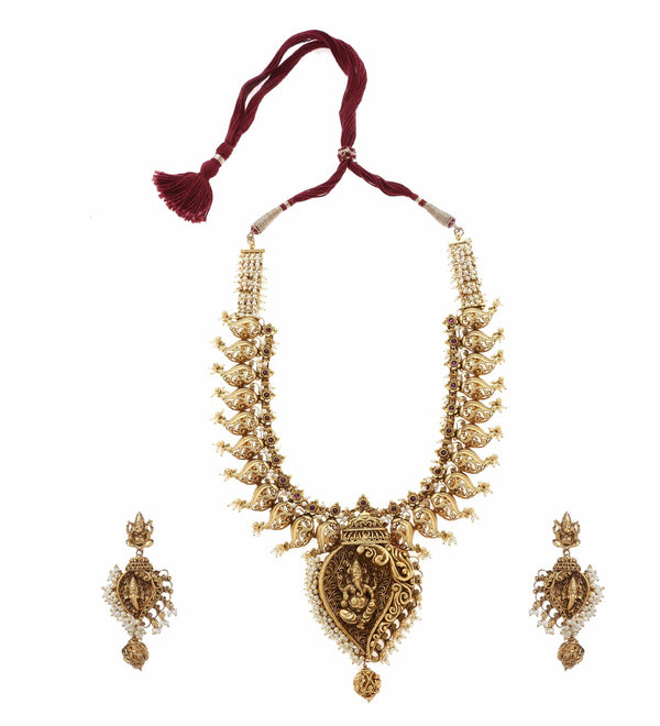 MINAKI TEMPLE JEWELLERY SET : VINAYAK-TEMPLE SET