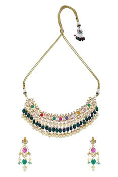 Minaki Navratan Jadau Choker Set